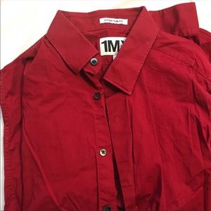 1MX Men’s Red Button Up Medium